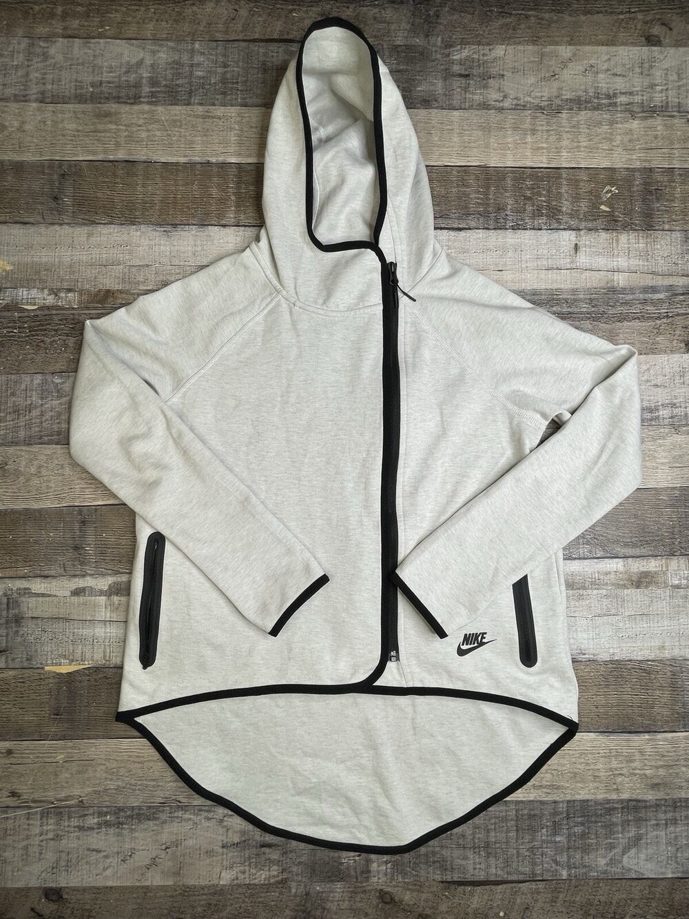 Nike Tech Fleece Tail Cape Full Zip Hoodie Sweatshirt Womens Small 908822-072